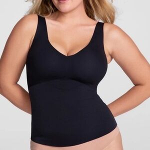 Honeylove Shapewear V Neck Tank Compression Shirt Size 1X Women’s Black Color